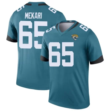 Youth Jacksonville Jaguars ＃65 Patrick Mekari Teal Legend Color Rush Jersey