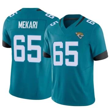 Youth Jacksonville Jaguars ＃65 Patrick Mekari Teal Limited Vapor F.U.S.E. Jersey