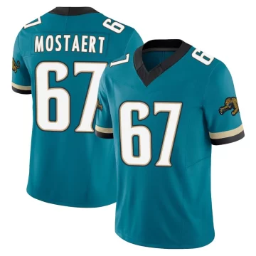 Youth Jacksonville Jaguars ＃67 Eli Mostaert Teal Limited Prowler Throwback Vapor F.U.S.E. Jersey