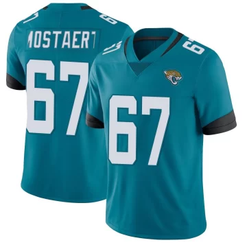 Youth Jacksonville Jaguars ＃67 Eli Mostaert Teal Limited Vapor Untouchable Jersey