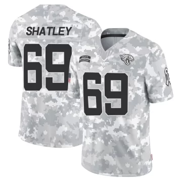 Youth Jacksonville Jaguars ＃69 Tyler Shatley Arctic Camo Limited 2024 Salute to Service Jersey
