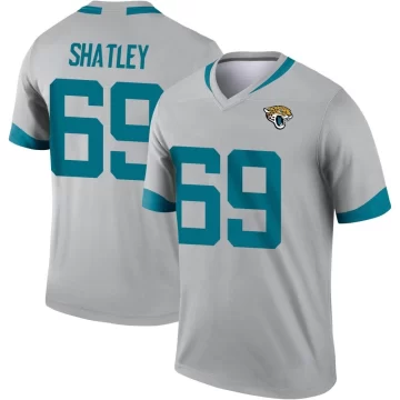 Youth Jacksonville Jaguars ＃69 Tyler Shatley Legend Silver Inverted Jersey