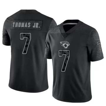 Youth Jacksonville Jaguars ＃7 Brian Thomas Jr. Black Limited Reflective Jersey