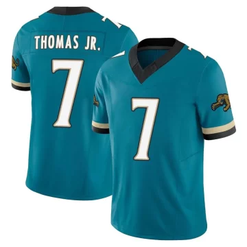 Youth Jacksonville Jaguars ＃7 Brian Thomas Jr. Teal Limited Prowler Throwback Vapor F.U.S.E. Jersey