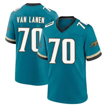 Youth Jacksonville Jaguars ＃70 Cole Van Lanen Teal Game Prowler Throwback Jersey