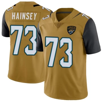 Youth Jacksonville Jaguars ＃73 Robert Hainsey Gold Limited Color Rush Vapor Untouchable Jersey