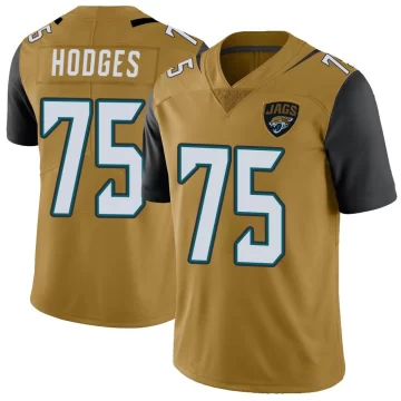 Youth Jacksonville Jaguars ＃75 Cooper Hodges Gold Limited Color Rush Vapor Untouchable Jersey