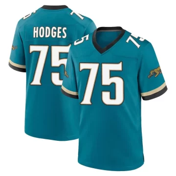 Youth Jacksonville Jaguars ＃75 Cooper Hodges Teal Game Prowler Throwback Jersey