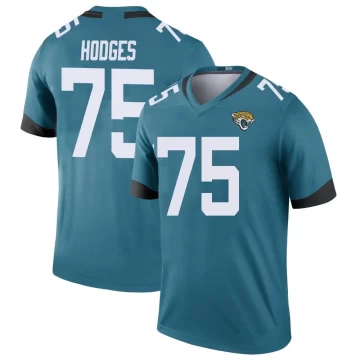 Youth Jacksonville Jaguars ＃75 Cooper Hodges Teal Legend Color Rush Jersey