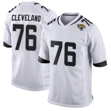 Youth Jacksonville Jaguars ＃76 Ezra Cleveland White Game Jersey