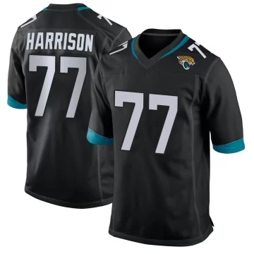 Youth Jacksonville Jaguars ＃77 Anton Harrison Black Game Jersey