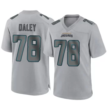 Youth Jacksonville Jaguars ＃78 Dennis Daley Gray Game Atmosphere Fashion Jersey