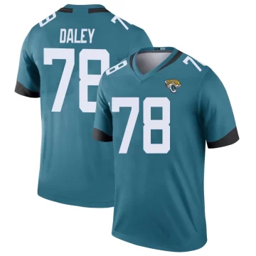 Youth Jacksonville Jaguars ＃78 Dennis Daley Teal Legend Color Rush Jersey
