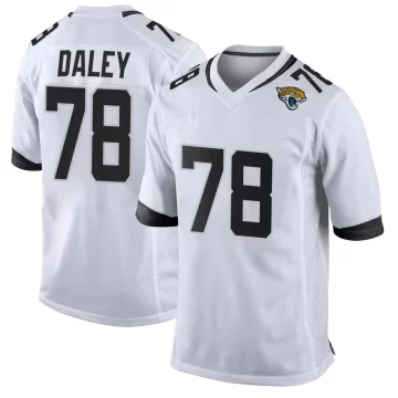Youth Jacksonville Jaguars ＃78 Dennis Daley White Game Jersey