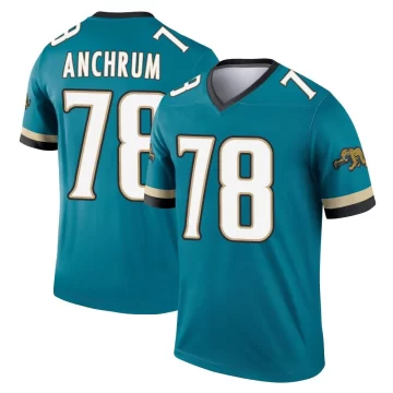 Youth Jacksonville Jaguars ＃78 Tremayne Anchrum Teal Legend Prowler Throwback Jersey