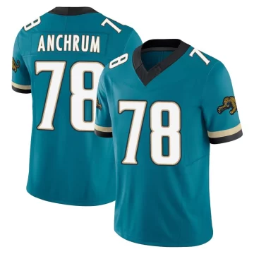 Youth Jacksonville Jaguars ＃78 Tremayne Anchrum Teal Limited Prowler Throwback Vapor F.U.S.E. Jersey