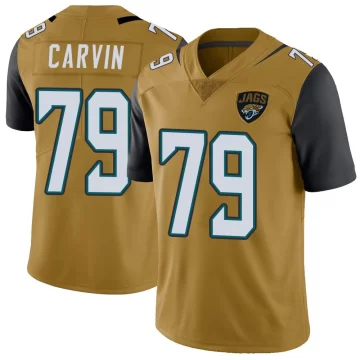 Youth Jacksonville Jaguars ＃79 Jerome Carvin Gold Limited Color Rush Vapor Untouchable Jersey