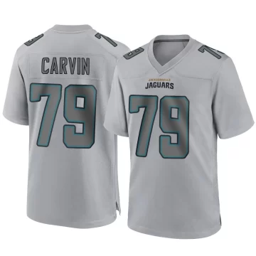 Youth Jacksonville Jaguars ＃79 Jerome Carvin Gray Game Atmosphere Fashion Jersey