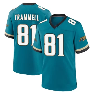 Youth Jacksonville Jaguars ＃81 Austin Trammell Teal Game Prowler Throwback Jersey