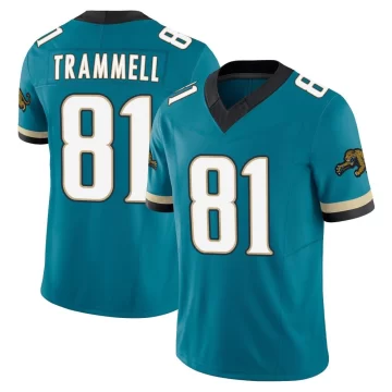Youth Jacksonville Jaguars ＃81 Austin Trammell Teal Limited Prowler Throwback Vapor F.U.S.E. Jersey