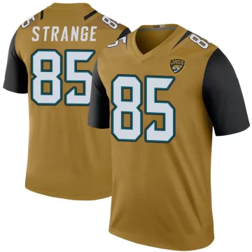 Youth Jacksonville Jaguars ＃85 Brenton Strange Gold Legend Color Rush Bold Jersey