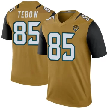 Youth Jacksonville Jaguars ＃85 Tim Tebow Gold Legend Color Rush Bold Jersey