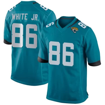 Youth Jacksonville Jaguars ＃86 David White Jr. Teal Game Jersey