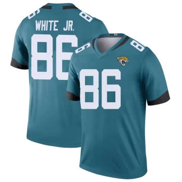 Youth Jacksonville Jaguars ＃86 David White Jr. Teal Legend Color Rush Jersey
