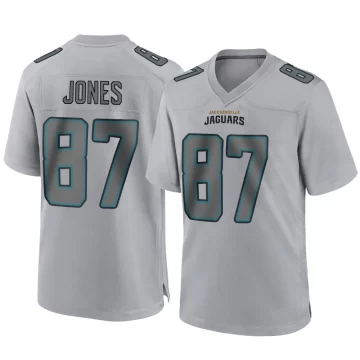 Youth Jacksonville Jaguars ＃87 J.J. Jones Gray Game Atmosphere Fashion Jersey