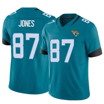 Youth Jacksonville Jaguars ＃87 J.J. Jones Teal Limited Vapor F.U.S.E. Jersey