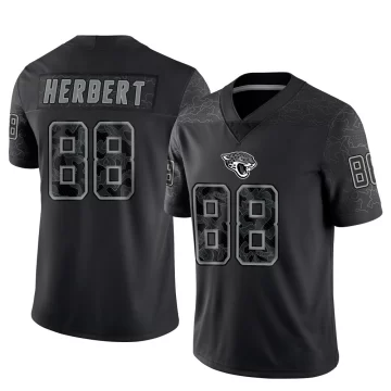 Youth Jacksonville Jaguars ＃88 Patrick Herbert Black Limited Reflective Jersey