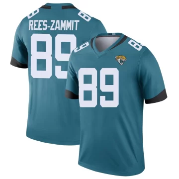 Youth Jacksonville Jaguars ＃89 Louis Rees-Zammit Teal Legend Color Rush Jersey