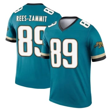 Youth Jacksonville Jaguars ＃89 Louis Rees-Zammit Teal Legend Prowler Throwback Jersey