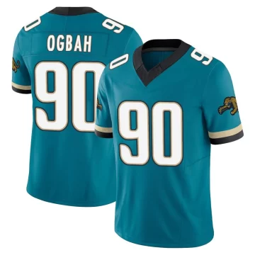 Youth Jacksonville Jaguars ＃90 Emmanuel Ogbah Teal Limited Prowler Throwback Vapor F.U.S.E. Jersey