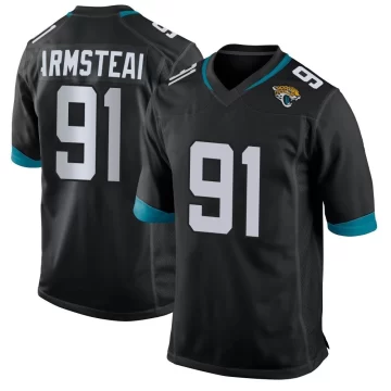 Youth Jacksonville Jaguars ＃91 Arik Armstead Black Game Jersey