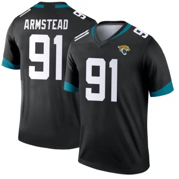 Youth Jacksonville Jaguars ＃91 Arik Armstead Black Legend Jersey