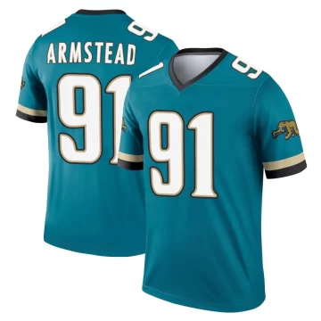 Youth Jacksonville Jaguars ＃91 Arik Armstead Teal Legend Prowler Throwback Jersey