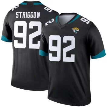 Youth Jacksonville Jaguars ＃92 Danny Striggow Black Legend Jersey
