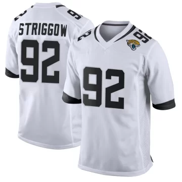 Youth Jacksonville Jaguars ＃92 Danny Striggow White Game Jersey