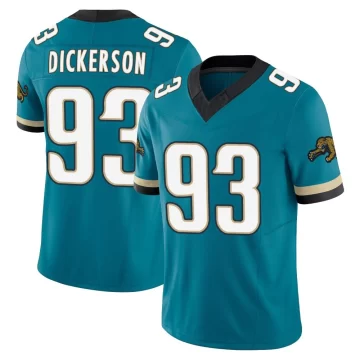 Youth Jacksonville Jaguars ＃93 Matt Dickerson Teal Limited Prowler Throwback Vapor F.U.S.E. Jersey