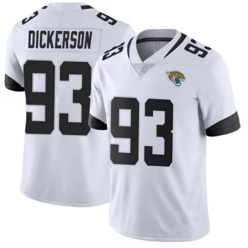 Youth Jacksonville Jaguars ＃93 Matt Dickerson White Limited Vapor Untouchable Jersey