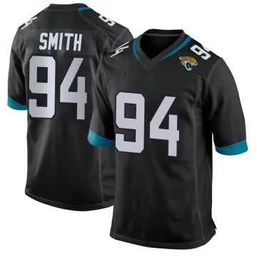 Youth Jacksonville Jaguars ＃94 Maason Smith Black Game Jersey