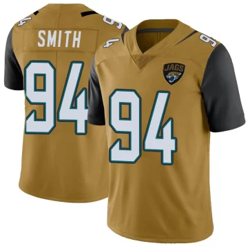 Youth Jacksonville Jaguars ＃94 Maason Smith Gold Limited Color Rush Vapor Untouchable Jersey