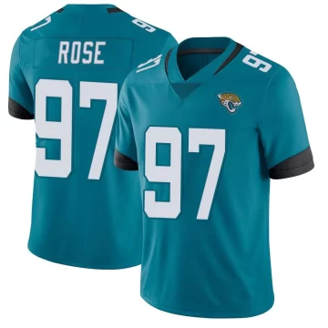 Youth Jacksonville Jaguars ＃97 Keivie Rose Teal Limited Vapor Untouchable Jersey