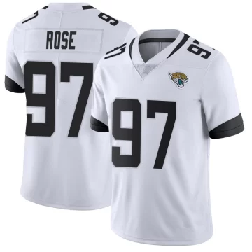 Youth Jacksonville Jaguars ＃97 Keivie Rose White Limited Vapor Untouchable Jersey
