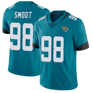 Youth Jacksonville Jaguars ＃98 Dawuane Smoot Teal Limited Vapor Untouchable Jersey