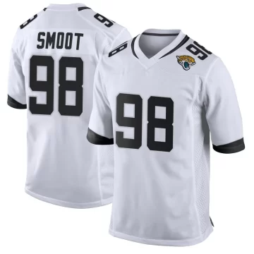 Youth Jacksonville Jaguars ＃98 Dawuane Smoot White Game Jersey