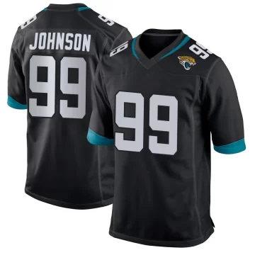 Youth Jacksonville Jaguars ＃99 Austin Johnson Black Game Jersey