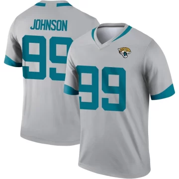 Youth Jacksonville Jaguars ＃99 Austin Johnson Legend Silver Inverted Jersey