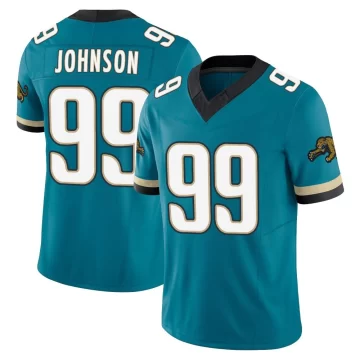 Youth Jacksonville Jaguars ＃99 Austin Johnson Teal Limited Prowler Throwback Vapor F.U.S.E. Jersey